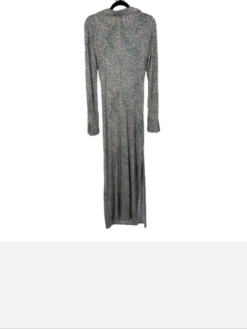 Free People dress Shayla floral long sleeve wrap size Large L - Picture 2 of 11